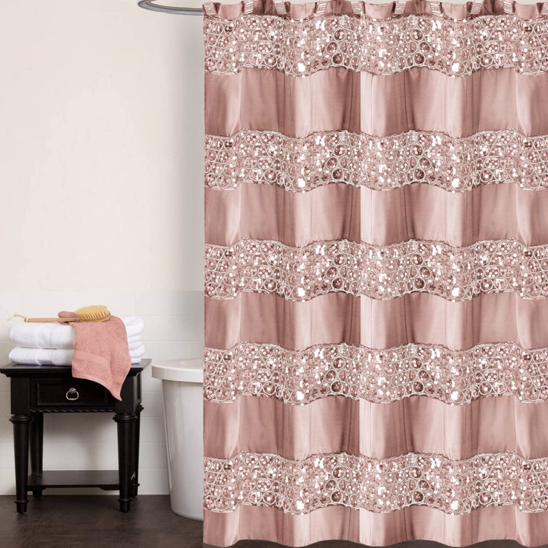 Popular Bath 885545 Sinatra Collection, Shower Curtain, Blush - Image 3